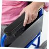 minkissy 1set Wheelchair Armrest Pads Comfortable Pu Foam Replacement Covers for Manual Wheelchairs Easy to Install Easy to Clean Black Elbow Style view 4
