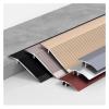 1.65in/3.94inW Floor Transition Strip Threshold Ramp Aluminum, 90cm/35.4in, 70.9in/106.3inL Metal Transition Doorway Edge Trim, Bridge The Height Gap Between 0.31-0.6in/0.4-1.38in(Purple gold,4.2*270c