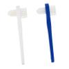 HAPINARY Denture Brush False Teeth Brush 2Pcs Dual-Head Toothbrushes with Firm Nylon Bristles Long Non-Slip Handle Maintains Original Finish Fresher Breath Dedicated Denture Cleaning Tool view 1