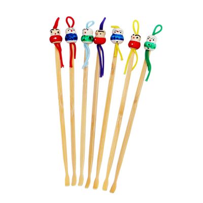 HAPINARY 12pcs Cartoon Doll Ear Cleaner Set Wooden Ear Picks Wax Removers Adorable Hanging Wax Cleaning Tools and Travel Use Random Color