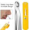 Nose Hair Trimming Tweezers, Stainless Steel Round Tip Nose Hair Tweezers for Safe and Easy Nose Hair Removal, Portable Keychain Design for Grooming Sideburns and Brows view 3