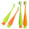 Baluue 4pcs Cartoon Toothbrush Carrot Boys and Girls Manual Toothbrushes for Boy Girl Years view 1