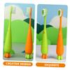 Baluue 4pcs Cartoon Toothbrush Carrot Boys and Girls Manual Toothbrushes for Boy Girl Years view 4