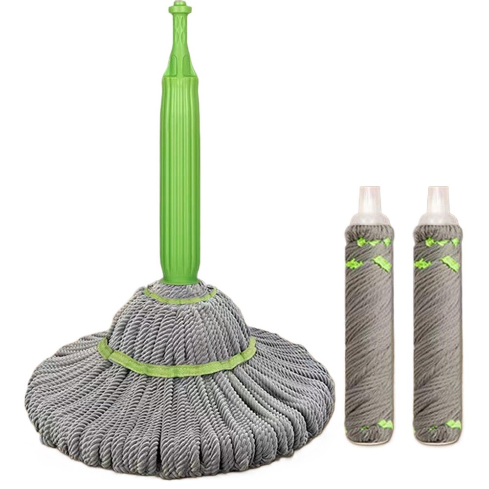 Household Squeeze Twist Mop | Floor Cleaning Tool Microfiber Mop,Wet And Dry Mop, Twist Cleaning Mop for Wooden Floor, Tile, Floor