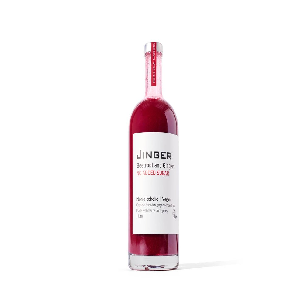 Jinger Drinks Organic Jinger Beetroot & Ginger Drink: Refreshing, Health-Boosting Blend with Natural Ingredients (1 Litre)
