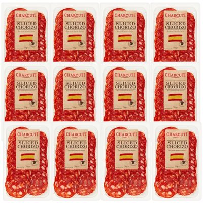 Charcuti Dry-Cured Sliced Spanish Chorizo 70g packs (12x70g)