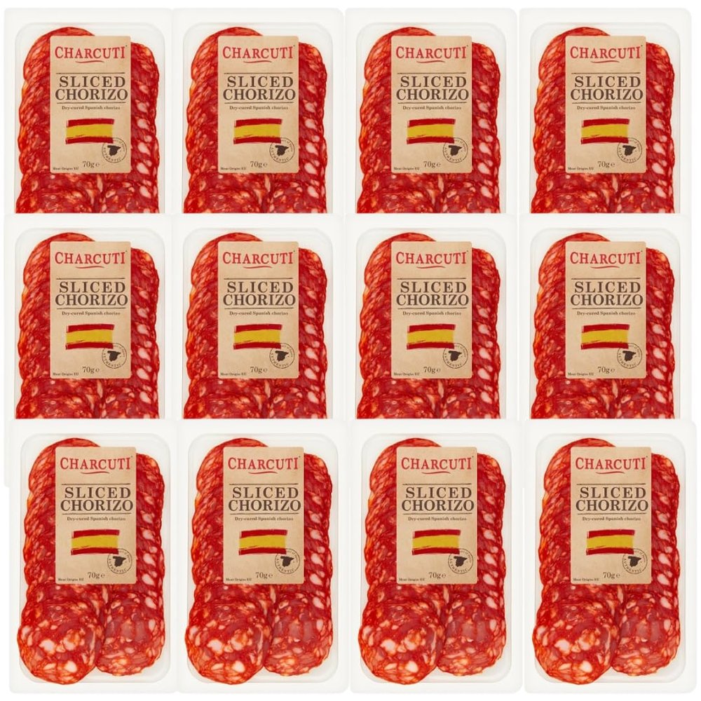 Charcuti Dry-Cured Sliced Spanish Chorizo 70g packs (12x70g)