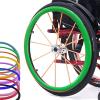 Wheelchair Rear Wheel Grips Cover - 24in Wheelchair Push Rim Covers, Wheelchair Push Wheel Ring, Silicone Wheelchair Push Rings, Non-Slip, Wear-Resistant, Improve Grip and Traction view 1