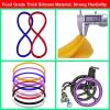 Wheelchair Rear Wheel Grips Cover - 24in Wheelchair Push Rim Covers, Wheelchair Push Wheel Ring, Silicone Wheelchair Push Rings, Non-Slip, Wear-Resistant, Improve Grip and Traction view 4