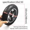 10x2.50 Electric Wheelchairs Rear Wheel, 10 Inch Rear Wheel Replacement Wheels, Rubber Solid Tire, Wheelchair Rear Wheel Assembly, Bearing: 3/4 Inch (19mm) (2 Pack) view 4