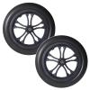 12 Inch Electric Wheelchair Replacement Wheel, 12 1/2x2 1/4 Rear Wheels for Wheelchair, Solid Non-Inflatable Tire, Wheelchair Replacement Parts, with 1/2"(12 mm) Bearing (2 Pcs) view 1