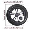 12 Inch Electric Wheelchair Replacement Wheel, 12 1/2x2 1/4 Rear Wheels for Wheelchair, Solid Non-Inflatable Tire, Wheelchair Replacement Parts, with 1/2"(12 mm) Bearing (2 Pcs) view 4