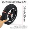 10x2.125 Replacement Wheels for Electric Wheelchairs, 10 Inch Rear Wheel, Rubber Solid Non-Inflatable Tire, Wheelchair Wheels Assembly, Bearing: 3/4 inch (19mm) (2 Pack) view 4