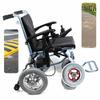 7 Inch Front Wheel of Wheelchair, 7X1 3/4 Electric Wheelchair Replacement Wheel, Rubber Pneumatic Tire, Casters Rollers, Aluminum Alloy Hub, Bearing 5/16" (8 mm) (1 Pair) view 2