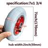 7 Inch Front Wheel of Wheelchair, 7X1 3/4 Electric Wheelchair Replacement Wheel, Rubber Pneumatic Tire, Casters Rollers, Aluminum Alloy Hub, Bearing 5/16" (8 mm) (1 Pair) view 4