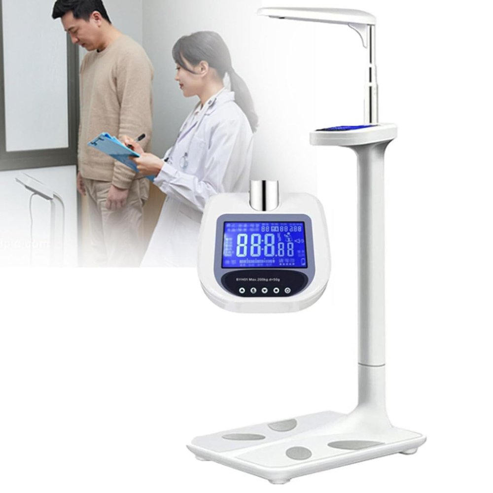 Multifunction Physician Body Weight Scale Height and Weight Analyzer 440lbs Capacity Digital Medical Scale for Body Weight & Height Scale 80-195CM,Professional Digital Physicians Scale