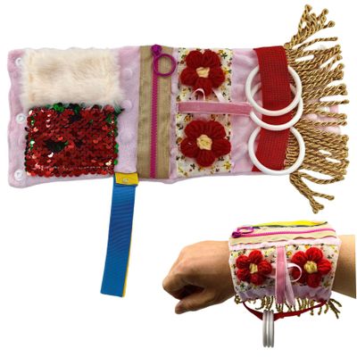 Fidget Blanket for Adults with Dementia 2 in 1 Design Sensory Blanket Calming & Comforting Sensory Toys Adults for Alzheimer's,Dementia, Asperger's,Anxiety