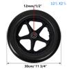 12 Inch Solid Rear Tires, 12 2/1x2 1/4 Wheelchair Wheel Assembly, Manual Wheelchair Transport Chair Replacement Parts for Rear Wheel Replacement (1 Pair) view 2