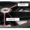 12 Inch Solid Rear Tires, 12 2/1x2 1/4 Wheelchair Wheel Assembly, Manual Wheelchair Transport Chair Replacement Parts for Rear Wheel Replacement (1 Pair) view 3
