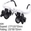 ESHINEDE Binocular Head Wearing LED Magnifier Telescopic Repair Maintenance Inspection Double Glasses For Reading view 3