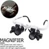 ESHINEDE Binocular Head Wearing LED Magnifier Telescopic Repair Maintenance Inspection Double Glasses For Reading view 4