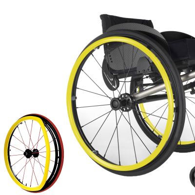 24inch Silicone Hand Push Covers - Non-Slip Wheelchair Push Rim Grips | 1 Pair - Rear Wheel Grips & Accessories