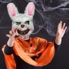 Creepy Bunny Face Cover | Kids' Costume Bunny Face Cover with Bloody Mouth,Elastic Cosplay Costume Scary Face Cover for Role Play Halloween Easter view 2