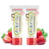 Jack N Jill Natural Certified Kids Toothpaste Fluoride-Free Toddler & Baby Toothpaste with 40% Xylitol, No Sugar, Suitable from 6 Months+, Organic Strawberry Flavour, Pack of 2 (50g Each) view 1