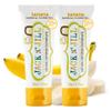 Jack N Jill Natural Certified Kids Toothpaste Fluoride-Free Toddler & Baby Toothpaste with 40% Xylitol, No Sugar, Suitable from 6 Months+, Organic Banana Flavour, Pack of 2 (50g Each) view 1