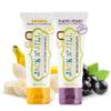 Jack N Jill Natural Certified Kids Toothpaste Fluoride-Free Toddler & Baby Toothpaste with 40% Xylitol, No Sugar, Suitable from 6 Months+, Banana & Blackcurrant Flavour, Pack of 2 (50g Each) view 1