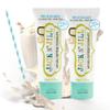 Jack N Jill Natural Certified Kids Toothpaste Fluoride-Free Toddler & Baby Toothpaste with 40% Xylitol, No Sugar, Suitable from 6 Months+, Organic Milkshake Flavour, Pack of 2 (50g Each) view 1