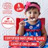 Jack N Jill Natural Certified Kids Toothpaste Fluoride-Free Toddler & Baby Toothpaste with 40% Xylitol, No Sugar, Suitable from 6 Months+, Flavour-Free, Pack of 2 (50g Each) view 2
