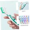 Baluue 4pcs Double-Sided Hard Denture Cleaning Brushes Multi-Layer Toothbrushes for Effective False Teeth and Denture Removal Cleaning, Portable Oral Care Tool for Daily Use view 3