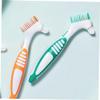 Baluue 4pcs Double-Sided Hard Denture Cleaning Brushes Multi-Layer Toothbrushes for Effective False Teeth and Denture Removal Cleaning, Portable Oral Care Tool for Daily Use view 4