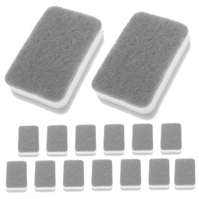 Zerodeko Reusable Sponge Scouring Pads Delicate and Strong Water Absorbing Sponge Pads 15pcs for Kitchen Dish Cleaning for Bowls and Dishes, for Household Cleaning