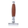 Wood Handle Double Edge Safety Shaving Razors Moustache Grooming Tool Brown 12.5 x 4.5 x 2.5CM view 3
