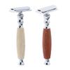 Wood Handle Double Edge Safety Shaving Razors Moustache Grooming Tool Brown 12.5 x 4.5 x 2.5CM view 4