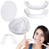 Dazzluxe False Teeth, Temporary Whitening Clip in Veneers Teeth, Cosmetic Fake Teeth Veneers Top And Bottom, Snap on Dentures Veneers for Men Women with Bad Teeth,4 Pack view 1