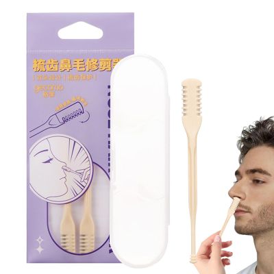 Nose Hair Trimmer, Men's Nose Hair Trimmer, 2-in-1 Nose Trimmer, Hair Removal Device, Nose Hair Trimmer, Portable Nostril Hair Remover with Storage Box for Nose Ear and Moustache Hair