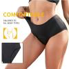 Women Period Pants Breathable Menstrual Briefs Cotton Stretchy Underwear First Starter Kit for Teens Girls Period Knickers Basic Black XXL view 2