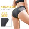 Women Period Pants Breathable Menstrual Briefs Cotton Stretchy Underwear First Starter Kit for Teens Girls Period Knickers Basic Black XXL view 3