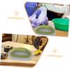 Zerodeko 4pcs Grip Cleaning Brush Set Manual Bathroom Tile Scrubber Handle Brush for Grout Ergonomic Home Cleaning Tool Handheld Crevice Cleaner view 3
