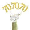 12 Pack 70th Birthday Anniversary Centerpiece Sticks, Gold Glitter 70th Birthday Party Decorations, Number 70 Table Toppers for 70th Birthday Wedding Anniversary Party Table Decorations view 1
