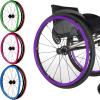 22in Non-Slip Wheelchair Push Rim Covers - Wear-Resistant Hand Push Covers for Rear Wheel - 1 Pair of Protective Accessory by Wheelchair Cover view 1