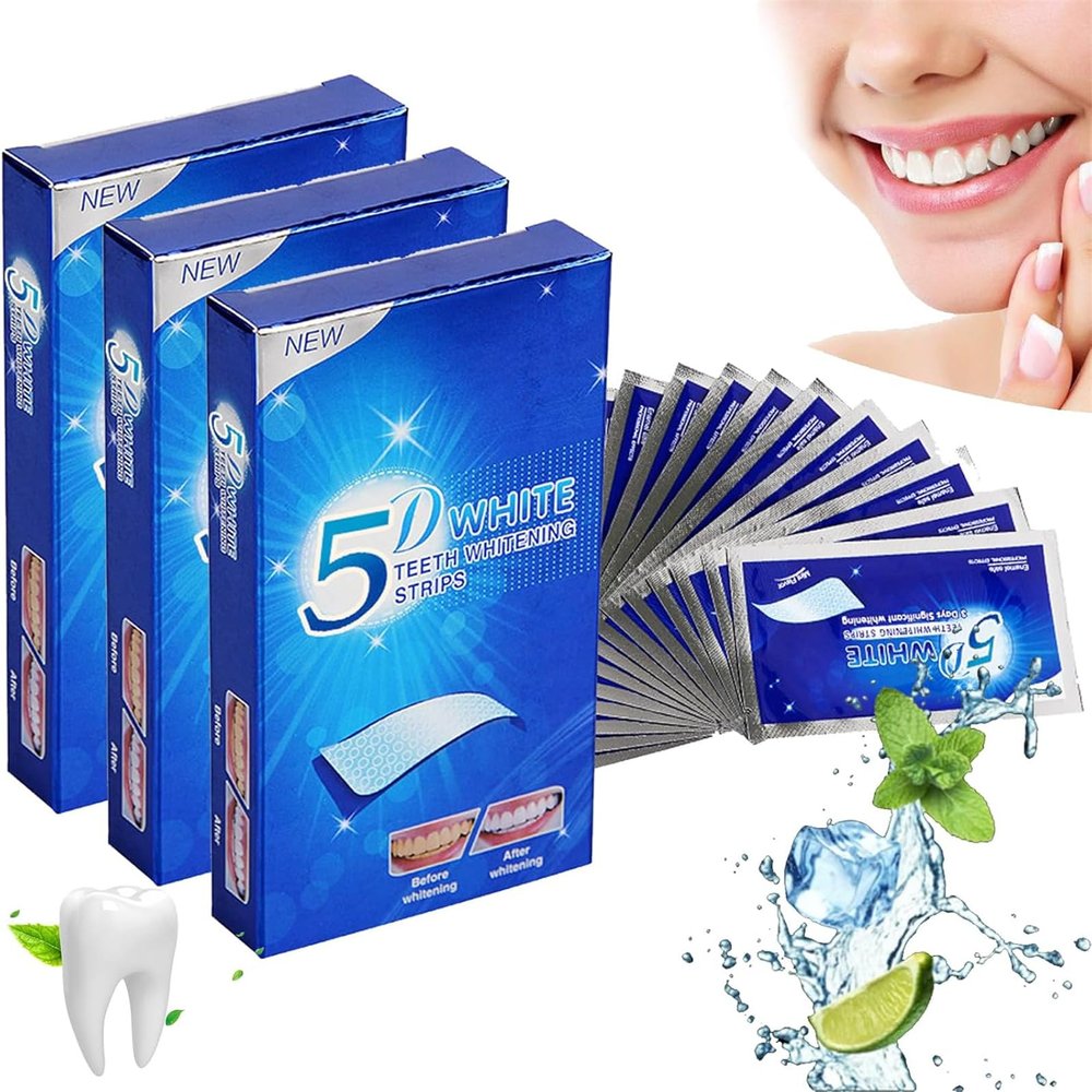 Elunara Teeth Whitening Strips, 5D White Teeth Whitening Strips, Teeth Whitener Strips, Diamond Dissolving Whitening Strips, Effective Teeth Reduced Sensitivity White Strips (3)