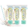 Jack N Jill Natural Certified Kids Toothpaste  Fluoride-Free Toddler & Baby Toothpaste with 40% Xylitol, No Sugar, Suitable from 6 Months+, Organic Milkshake Flavour, Pack of 3 (50g Each) view 1