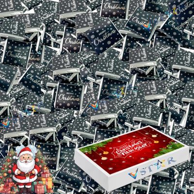 Christmas Chocolate Neapolitans Individually wrapped Sweets 5g with Christmas Box | Christmas Chocolates Merry Christmas Table Decoration Sweets (110)