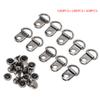 100 Sets Shoelace Hook D,Ring Eyelet Buckle Brass Rivet Tool for DIY Leather Crafting and Shoe Repair, 9x14mm Accessories for Bags and Footwear view 2
