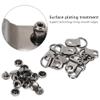 100 Sets Shoelace Hook D,Ring Eyelet Buckle Brass Rivet Tool for DIY Leather Crafting and Shoe Repair, 9x14mm Accessories for Bags and Footwear view 3