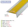 CMYUN Threshold Strip Aluminum Stairs Nosing Strips with Anti Slip Rubber, L-Shaped Staircase Edge Protector, Stair Nose Edging Smooth Transition Strip, Hotel Office(Blue,WxH 5x2cm(2x0.8in)) view 2